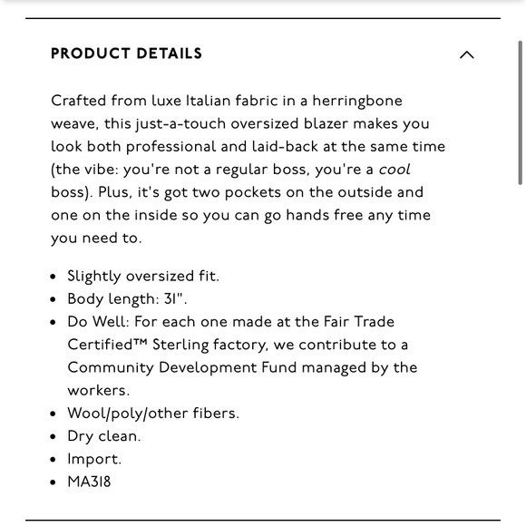 Madewell Larsen Blazer in Herringbone - Picture 6 of 9